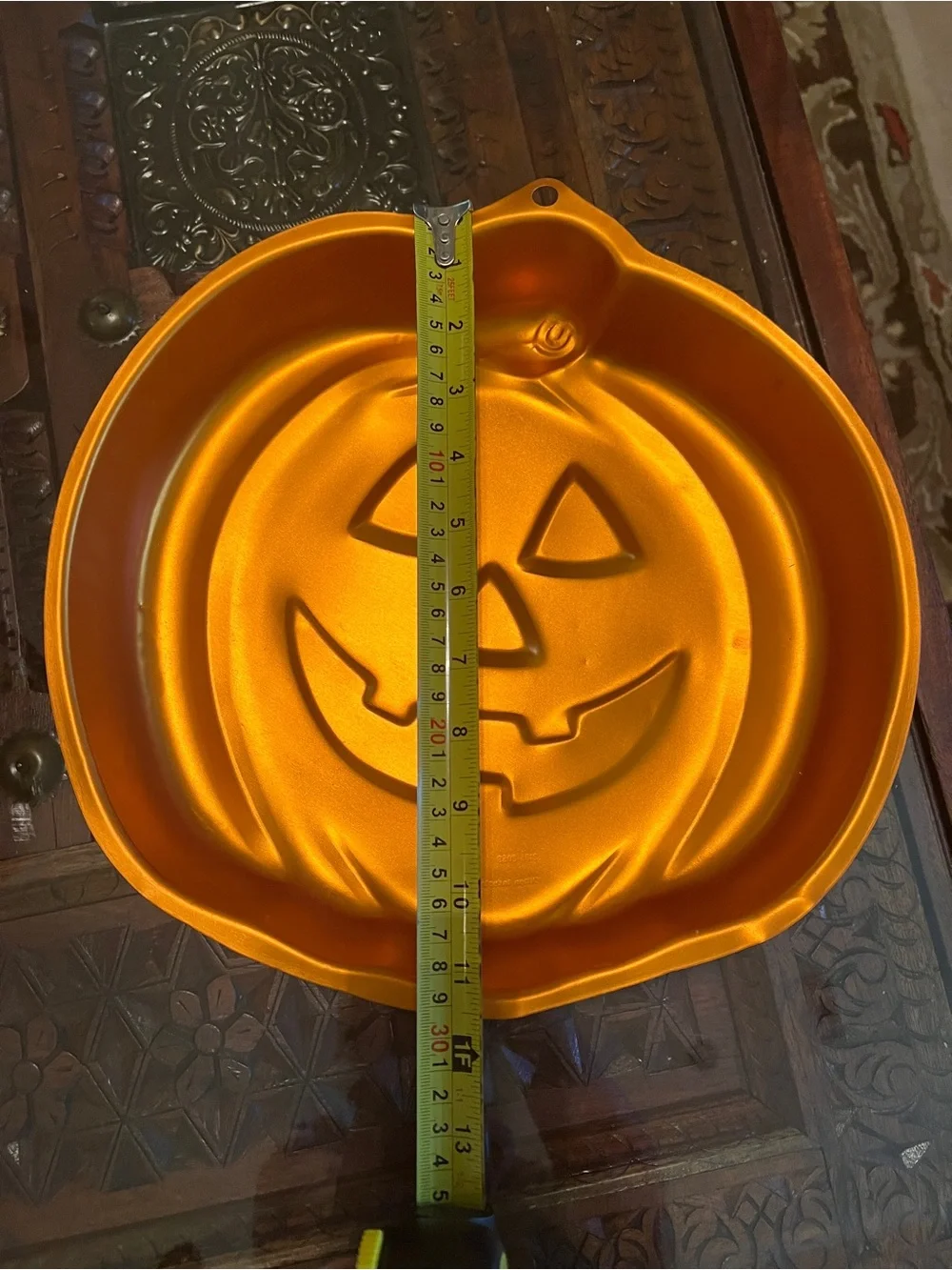 Vintage Wilton Halloween Pumpkin Cake Pan - Orange Jack-O'-Lantern